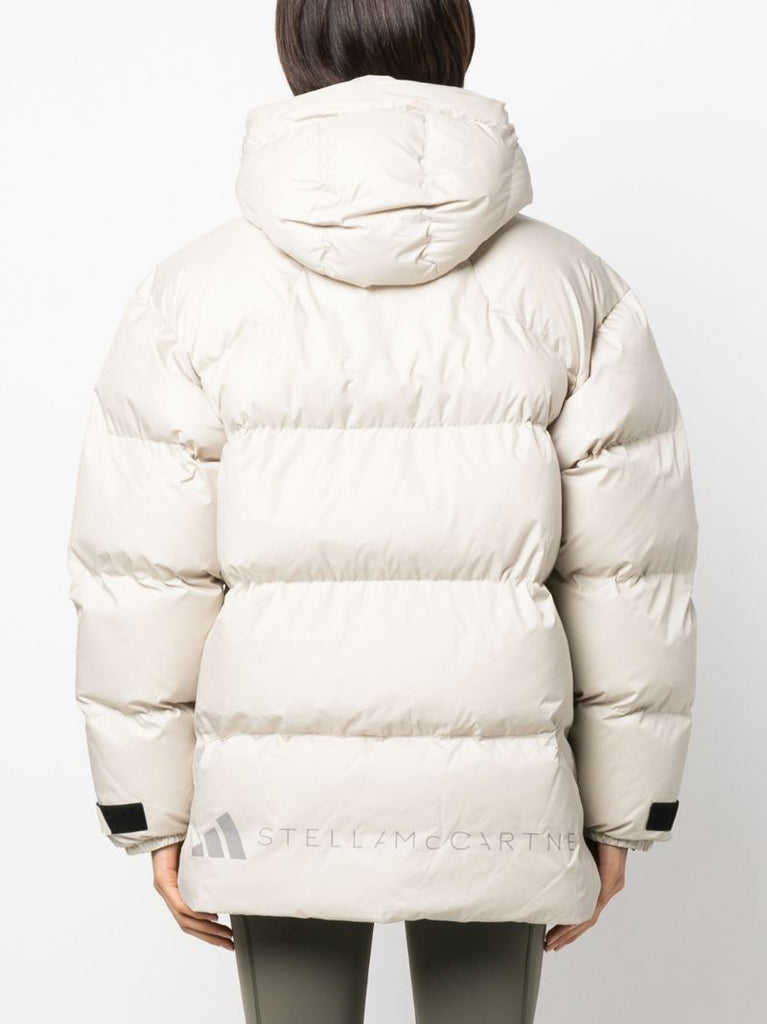 Grey Logo-print Puffer Coat