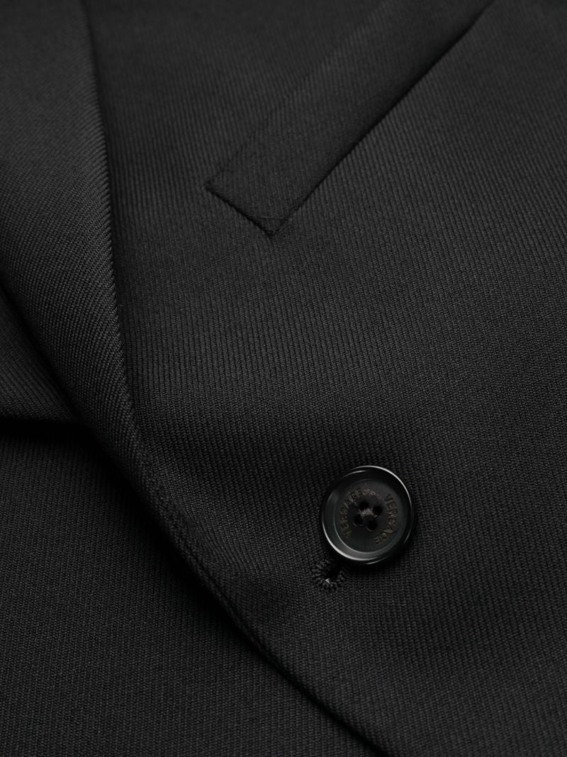 Black Single-breasted Wool Coat