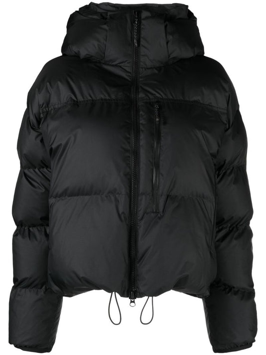 Black Logo-patch Puffer Jacket