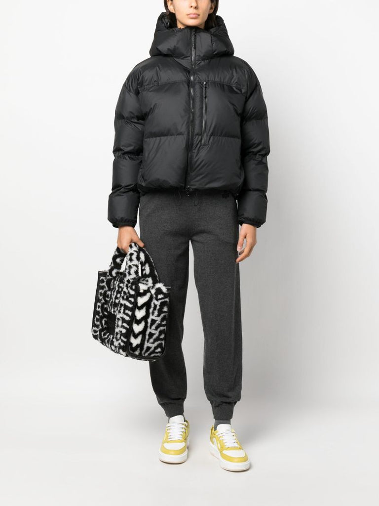 Black Logo-patch Puffer Jacket