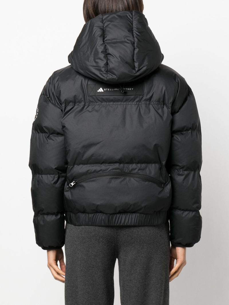 Black Logo-patch Puffer Jacket