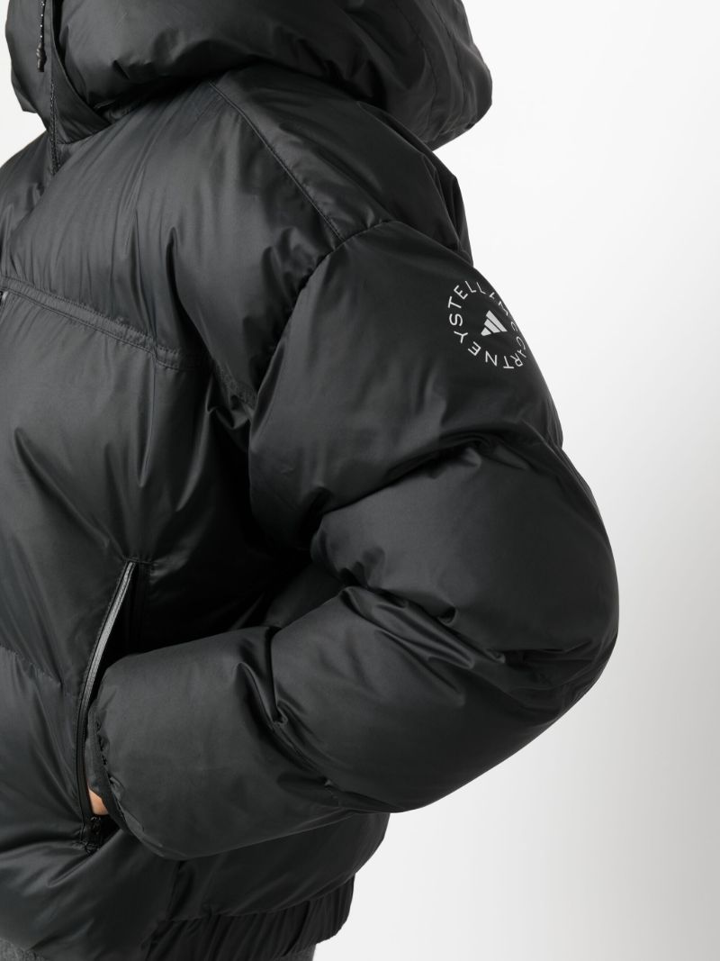 Black Logo-patch Puffer Jacket