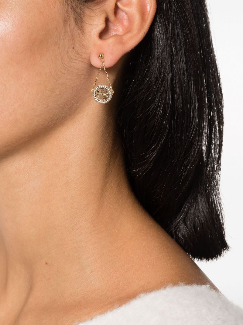 Gold-tone Miller Crystal-embellishment Drop Earrings