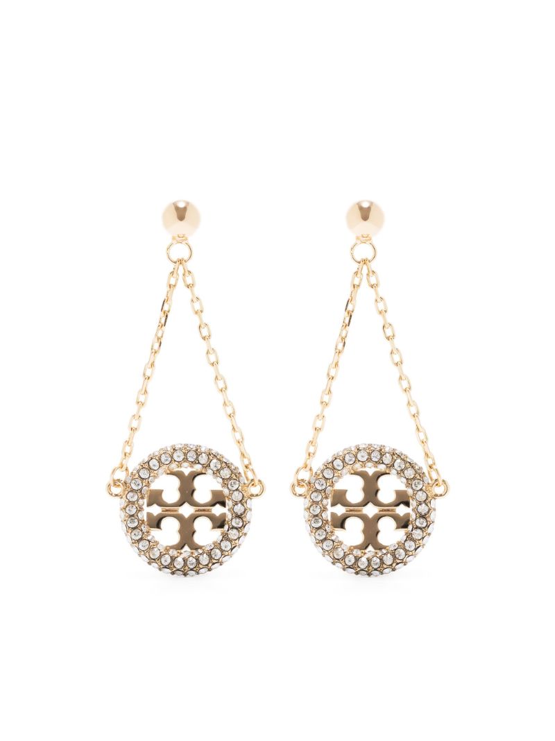 Gold-tone Miller Crystal-embellishment Drop Earrings