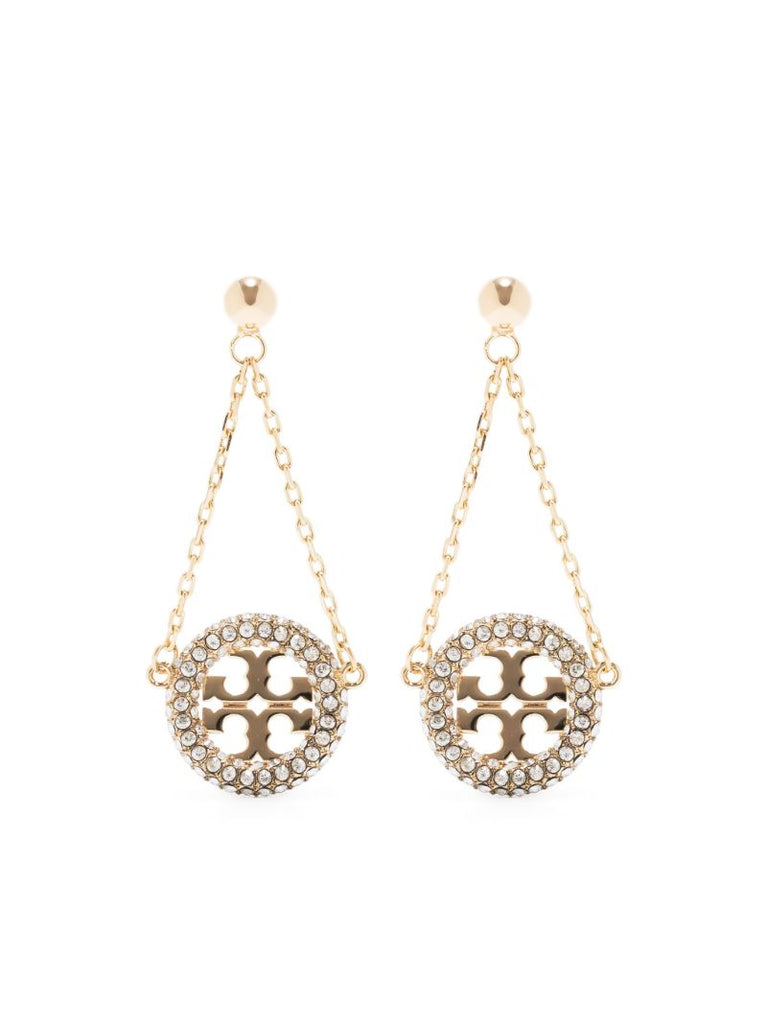Gold-tone Miller Crystal-embellishment Drop Earrings