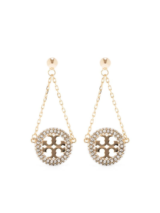 Gold-tone Miller Crystal-embellishment Drop Earrings