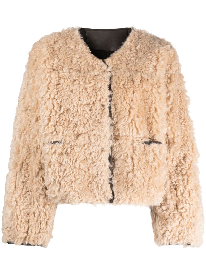 Neutral Charmaine Faux-shearling Jacket