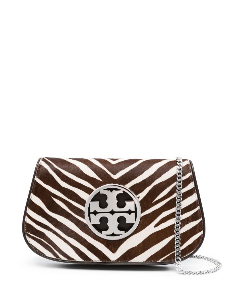 Red Reva Zebra-print Leather Cross Body Bag