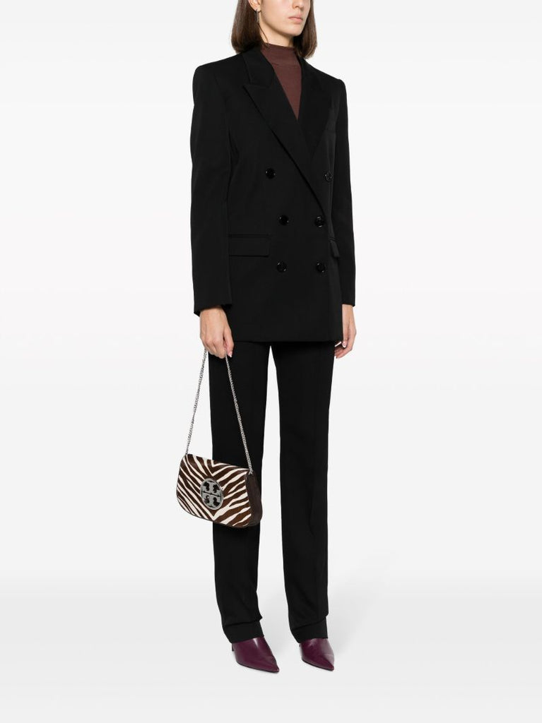 Red Reva Zebra-print Leather Cross Body Bag