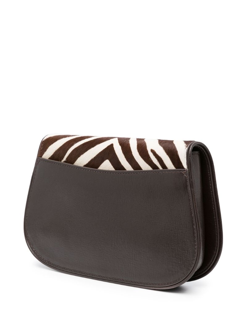 Red Reva Zebra-print Leather Cross Body Bag
