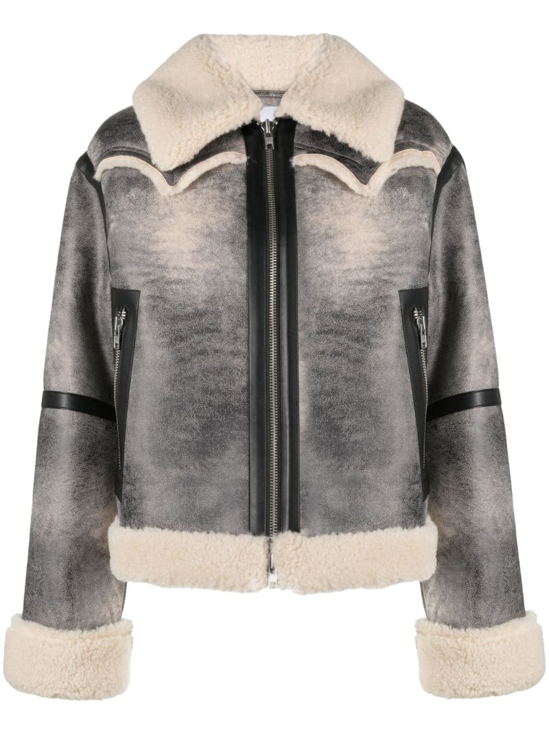 Grey Lessie Faux-shearling Jacket