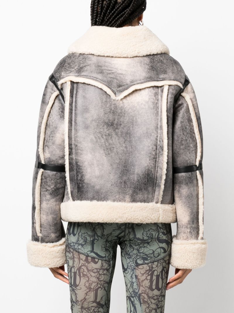 Grey Lessie Faux-shearling Jacket