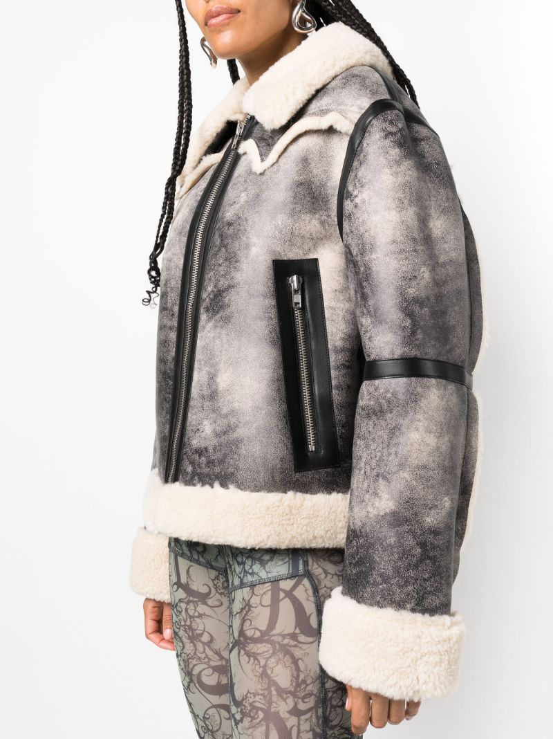 Grey Lessie Faux-shearling Jacket