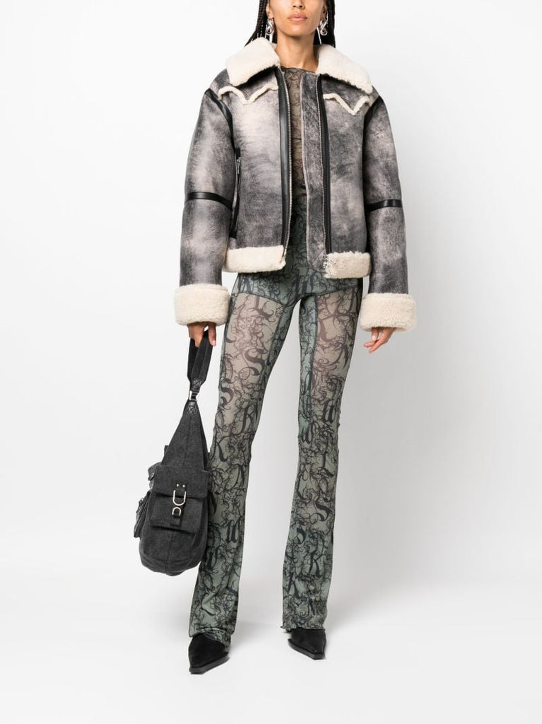 Grey Lessie Faux-shearling Jacket