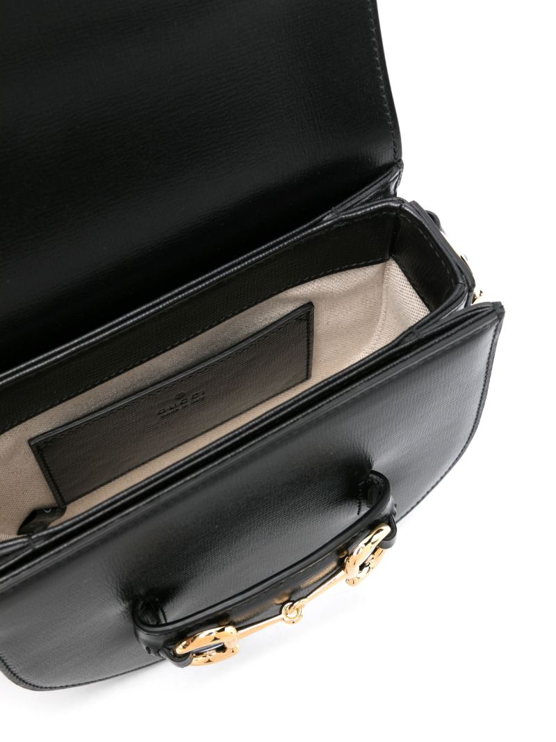 Black Horsebit 1955 Leather Cross Body Bag