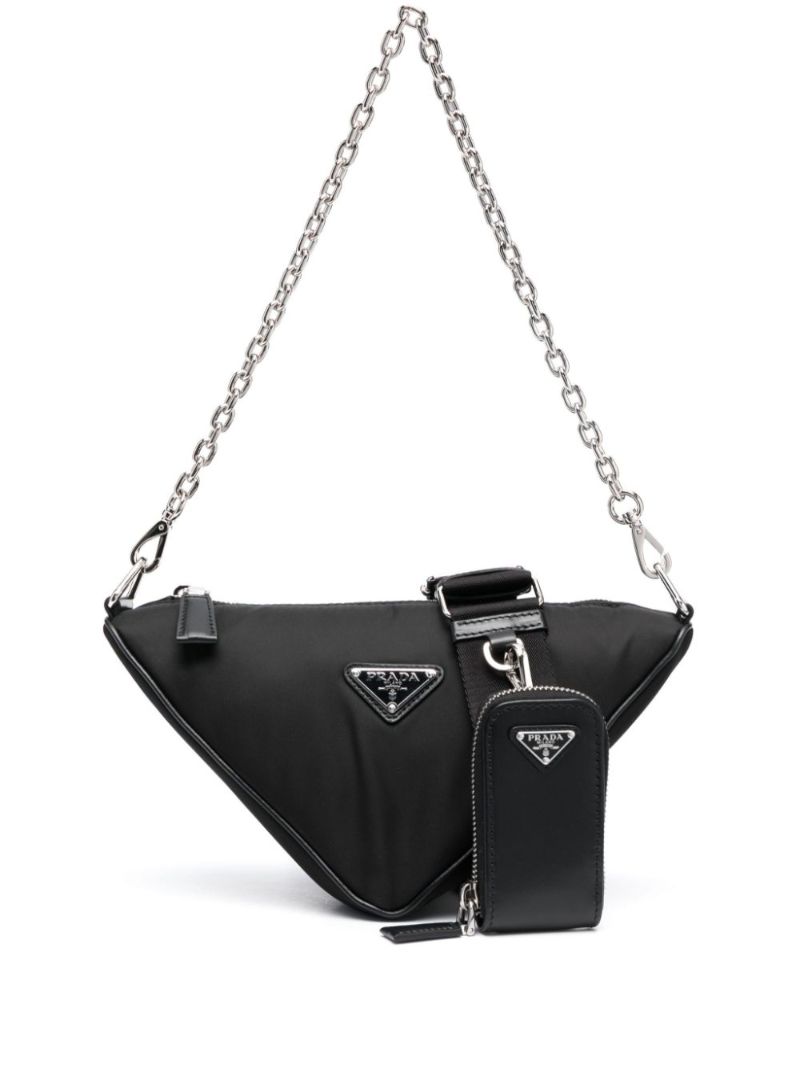 Black Triangle Shoulder Bag