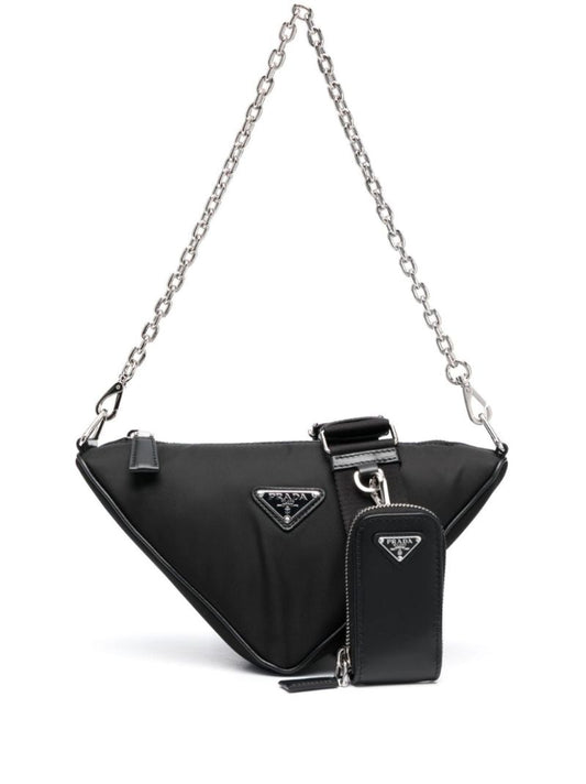 Black Triangle Shoulder Bag