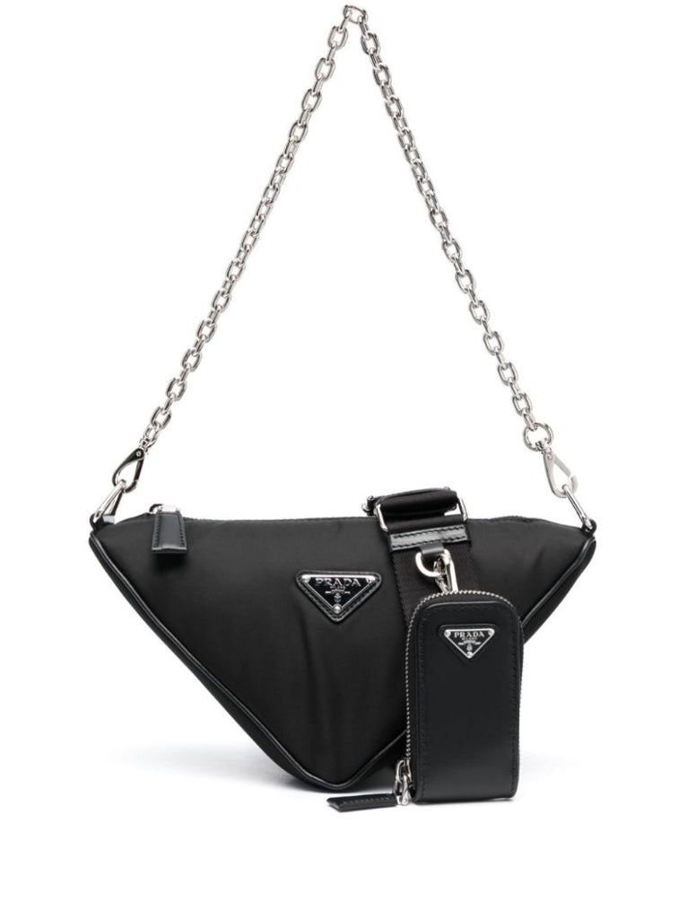 Black Triangle Shoulder Bag