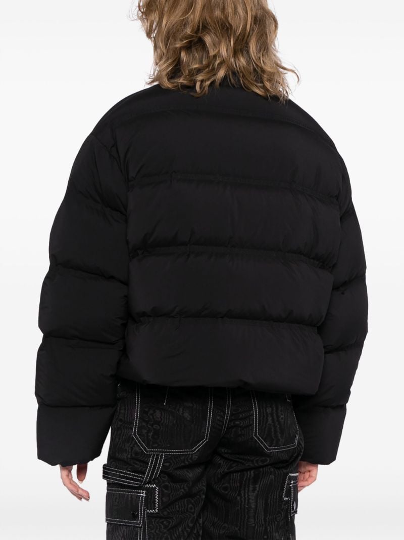 Black Logo-print Puffer Jacket