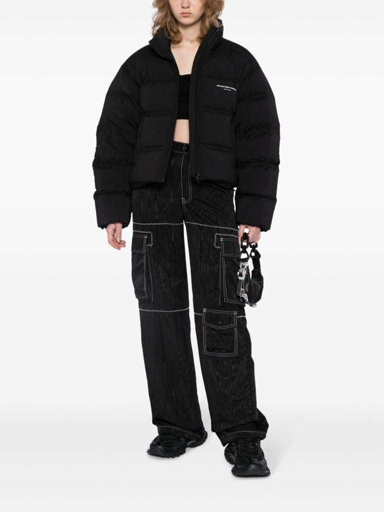 Black Logo-print Puffer Jacket