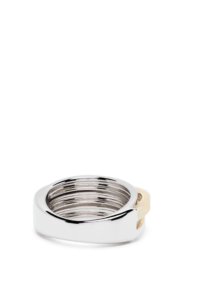 Sterling Silver Orb Slim Duo Ring