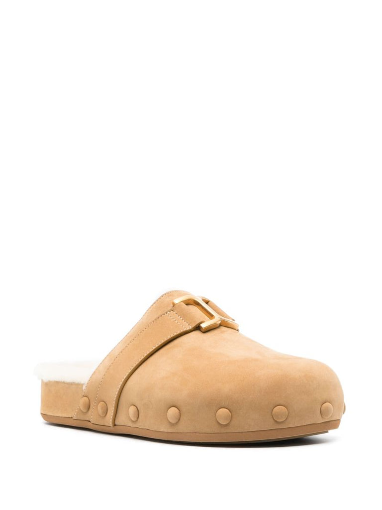 Neutral Marcie Leather Mules