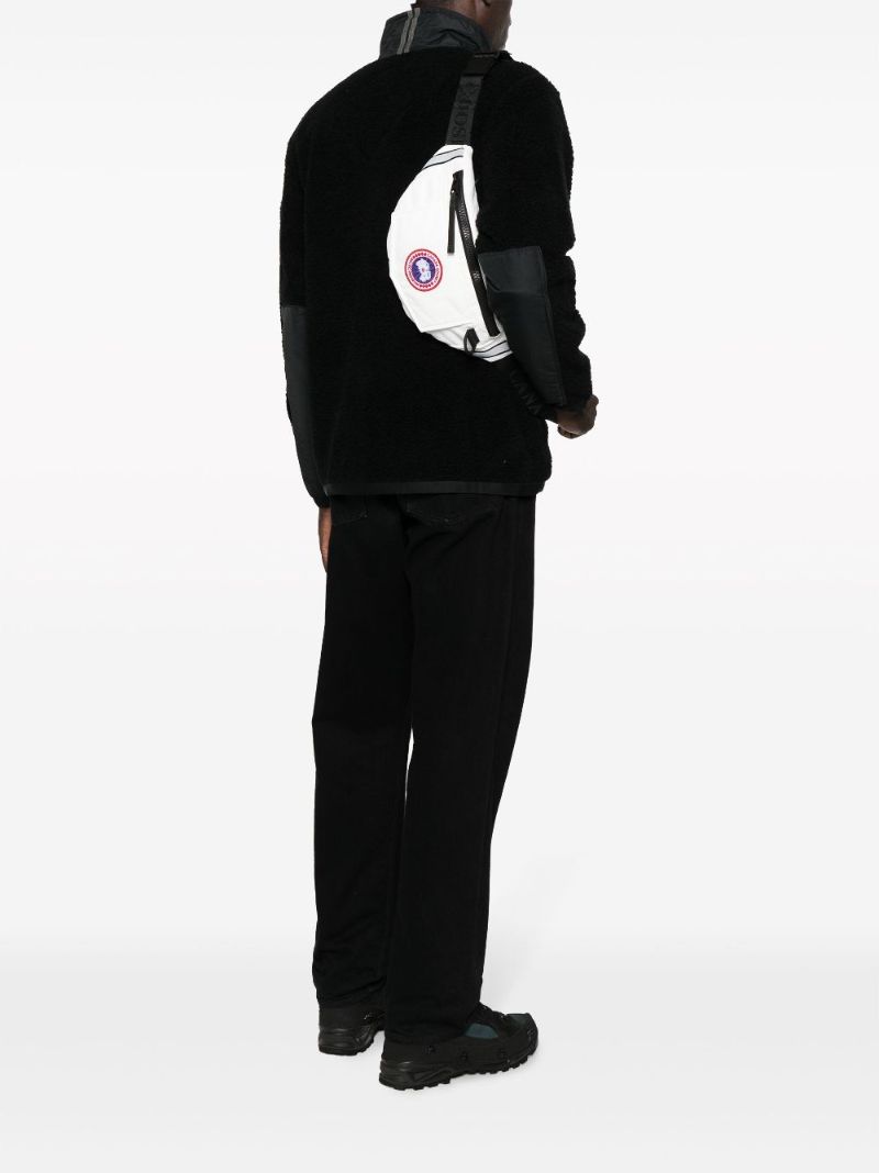 White Logo Patch Belt Bag