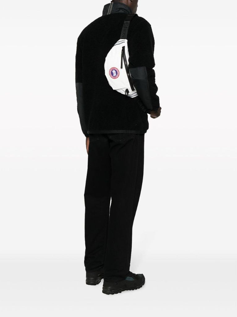 White Logo Patch Belt Bag