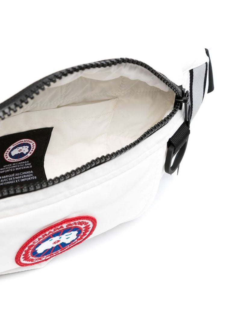 White Logo Patch Belt Bag