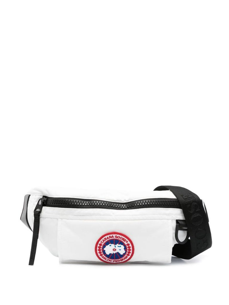 White Logo Patch Belt Bag
