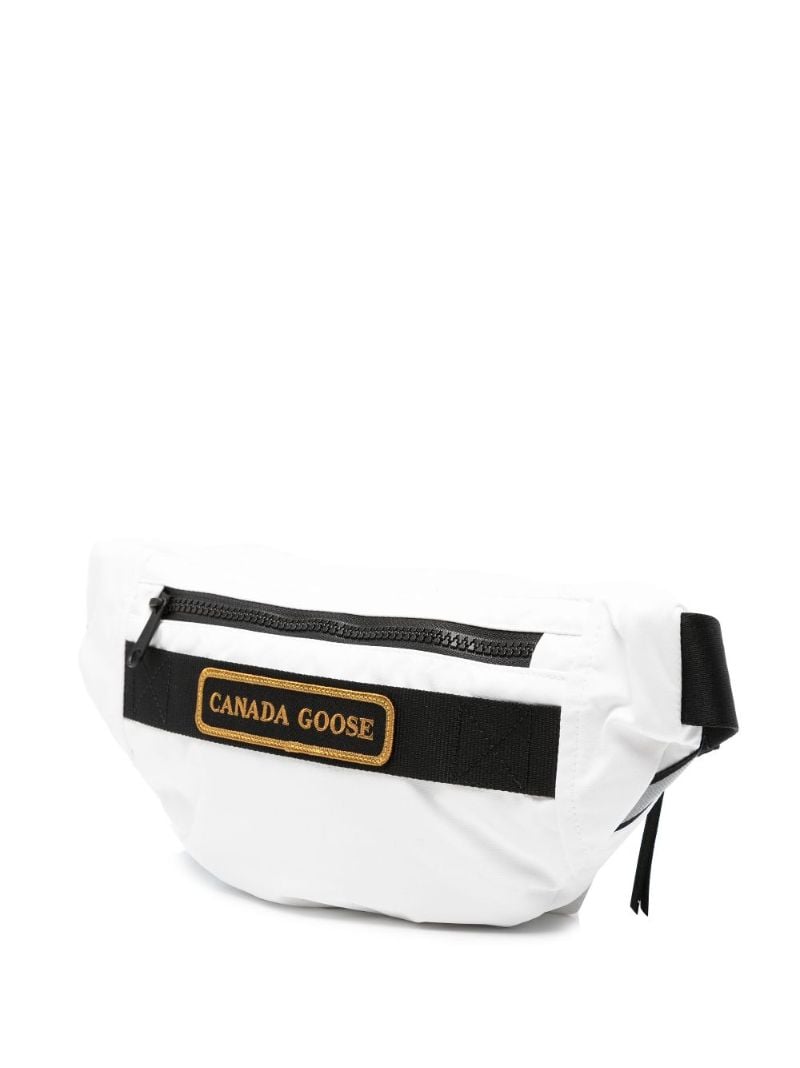 White Logo Patch Belt Bag