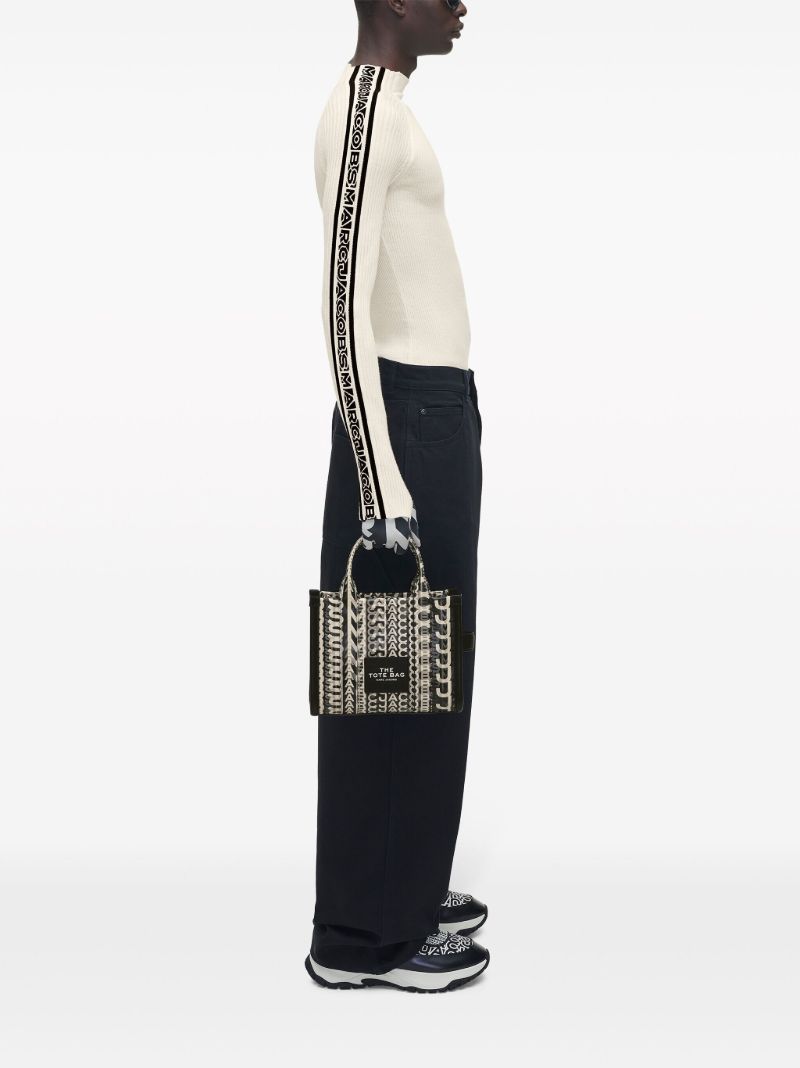 Black the Small Monogram-lenticular Tote Bag