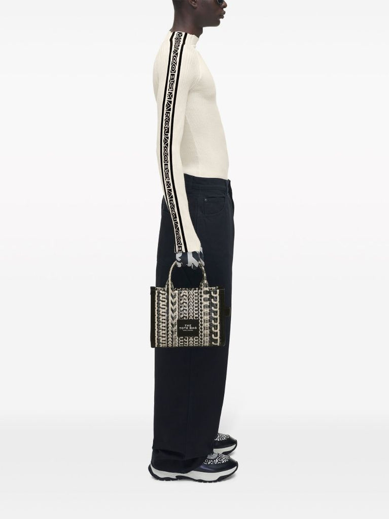 Black the Small Monogram-lenticular Tote Bag