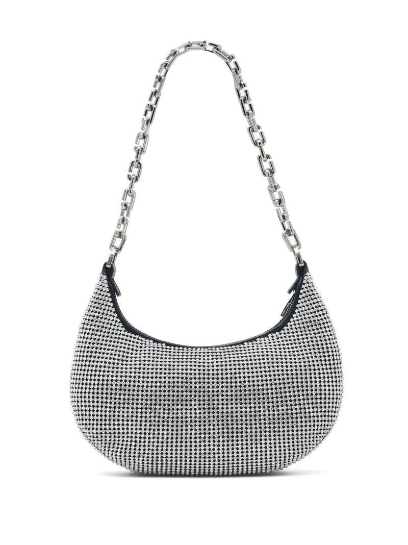 Black the Rhinestone Small Curve Bag