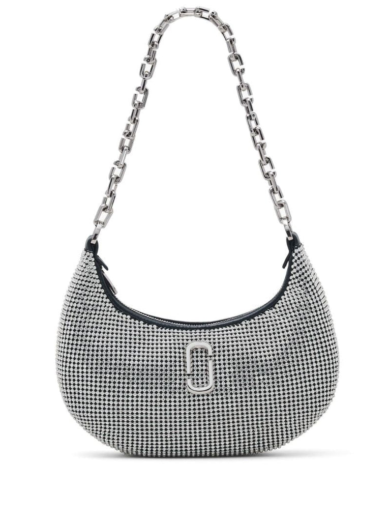 Black the Rhinestone Small Curve Bag