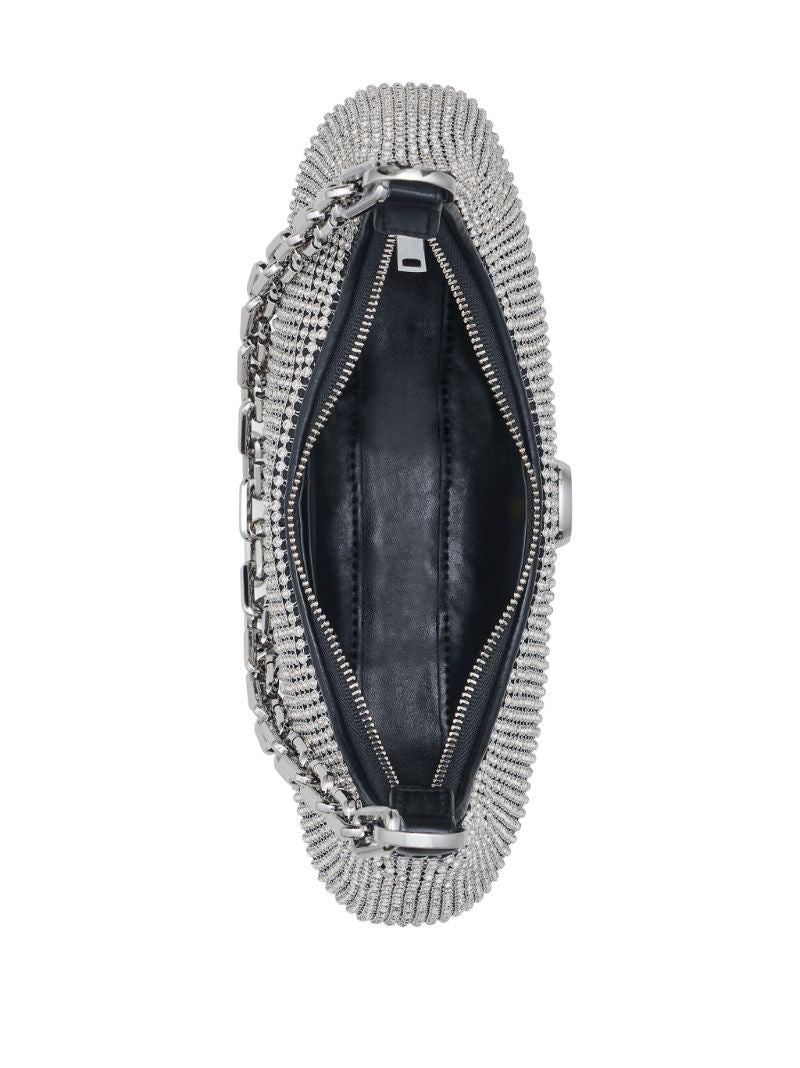 Black the Rhinestone Small Curve Bag