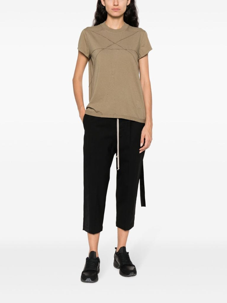 Green Stitch Detailed T-shirt