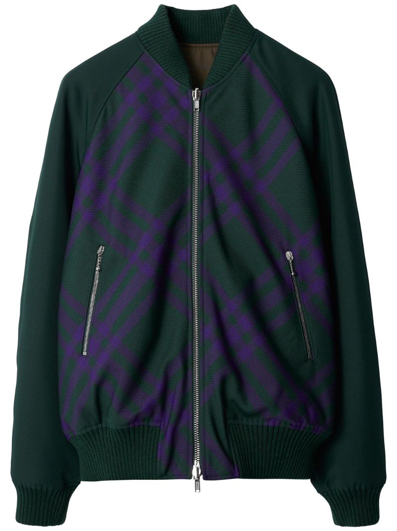Green Reversible Bomber Jacket