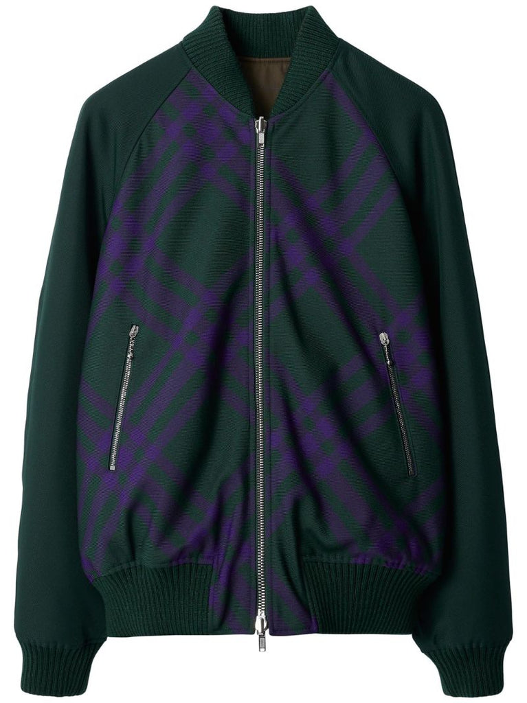 Green Reversible Bomber Jacket