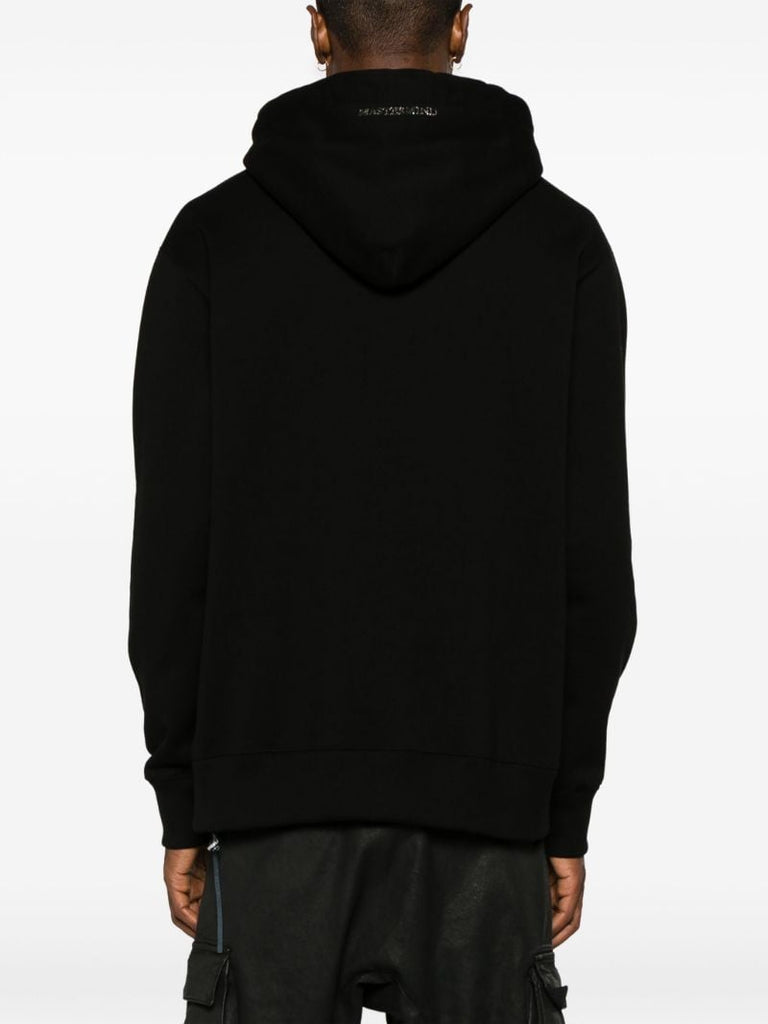 Black Embellished Skull Hoodie