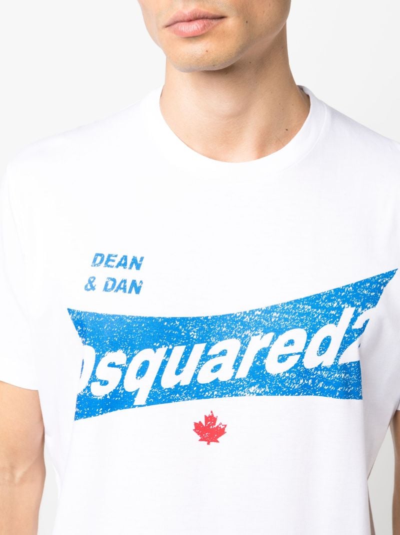 White Logo-print Cotton T-shirt
