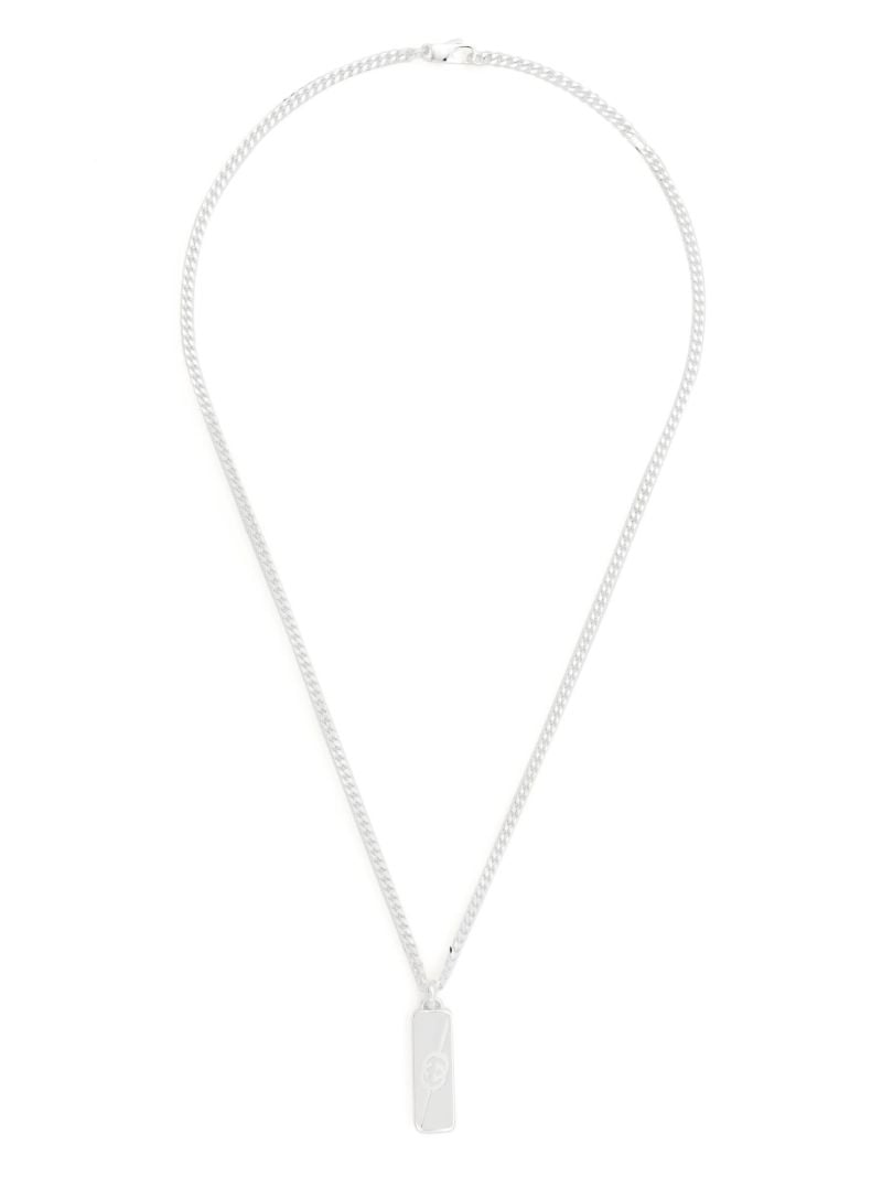 Sterling Silver Diagonal Interlocking G Necklace