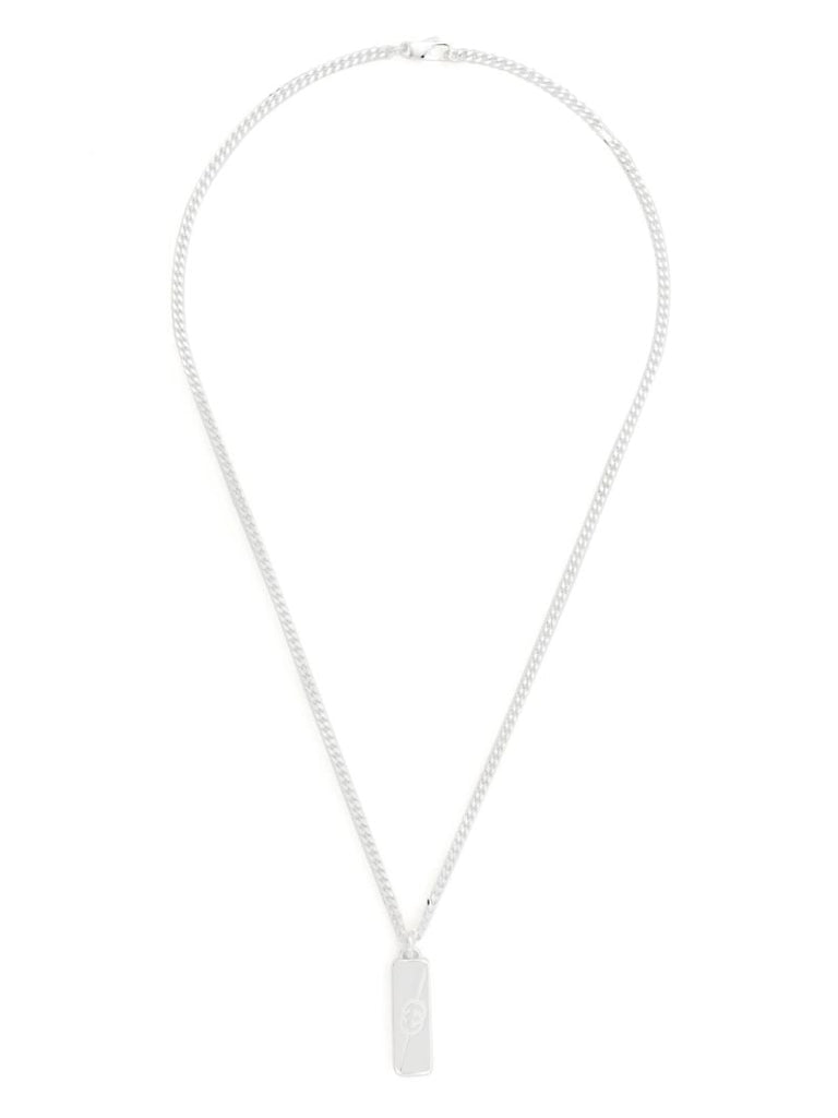 Sterling Silver Diagonal Interlocking G Necklace