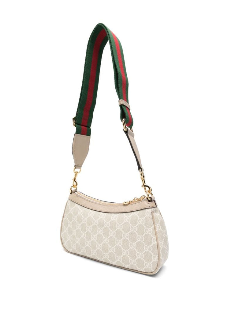 Neutral Ophidia Small Gg Supreme Shoulder Bag