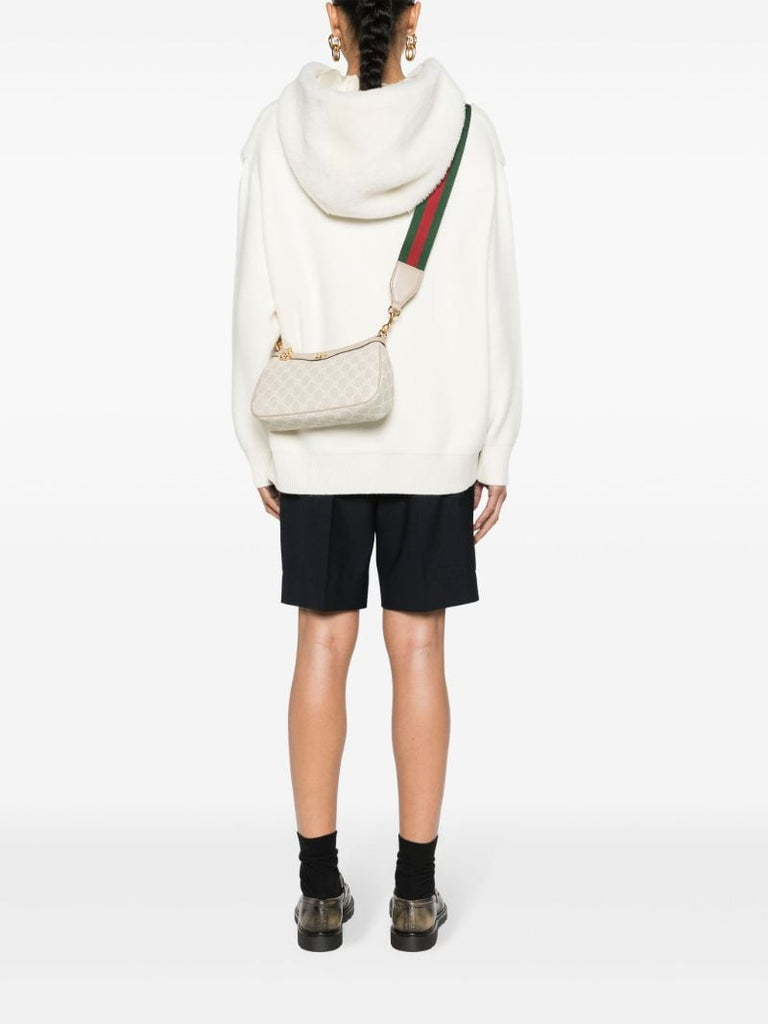 Neutral Ophidia Small Gg Supreme Shoulder Bag