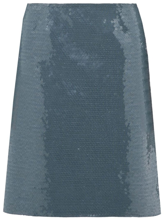 Grey Wile Sequin-embellished Skirt