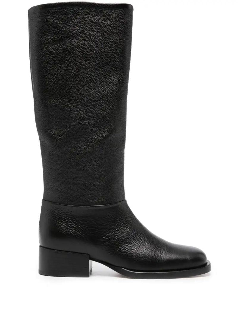 Smooth-grain Leather Boots