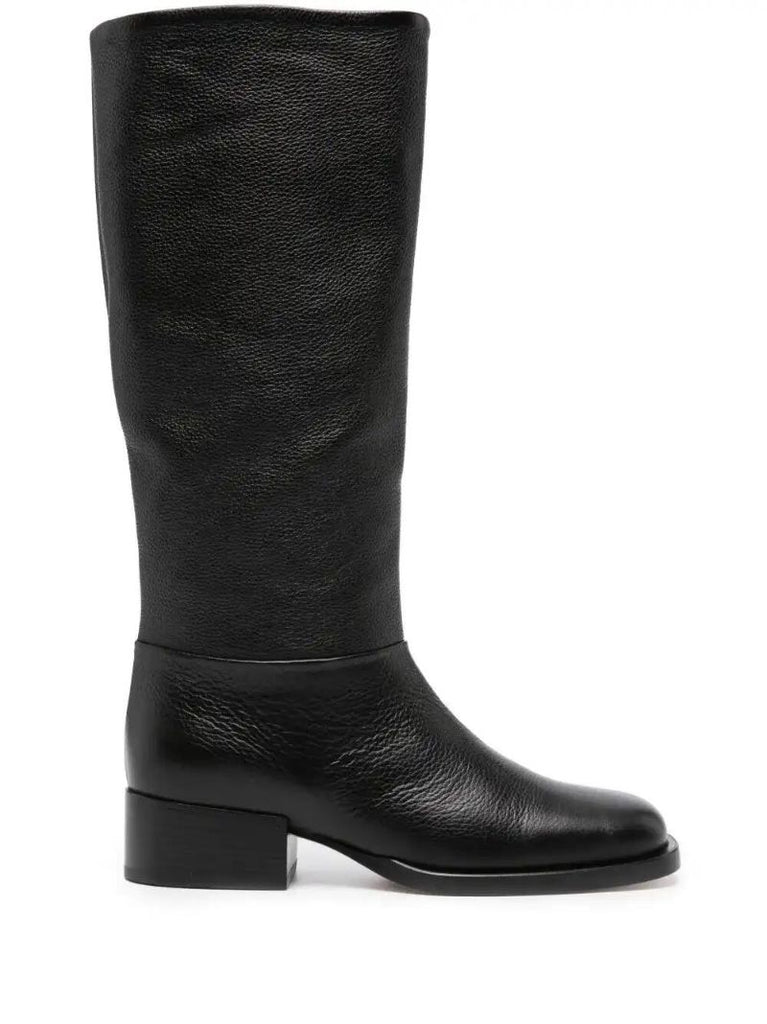 Smooth-grain Leather Boots