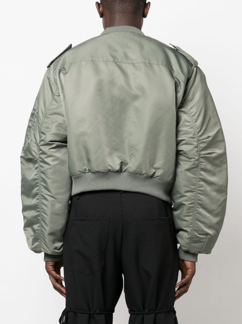 Green A-2 Puffer Bomber Jacket