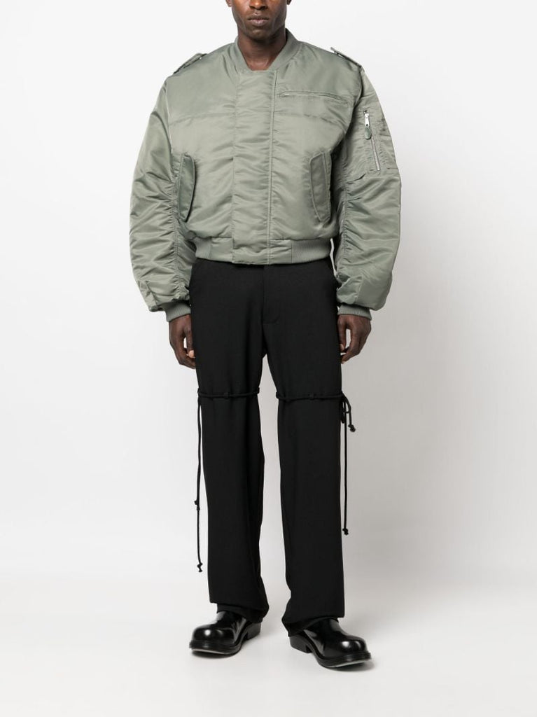 Green A-2 Puffer Bomber Jacket